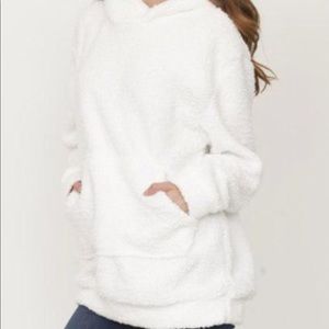 White cozy pullover